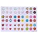 Home Button Stickers, 216 Choices, Polka Dots, Colorful Bubbles, Emojis, Fit Apple iPhone 4s, 5/5c/5s, 6/6 Plus, SE, iPod Touch 4, 5, 6, iPad 3, 4, Mini 2, 3 & Air 2 by Wisdompro (Pattern 1)