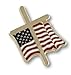 American Flag with Religious Cross Lapel Pin (1 Pin)