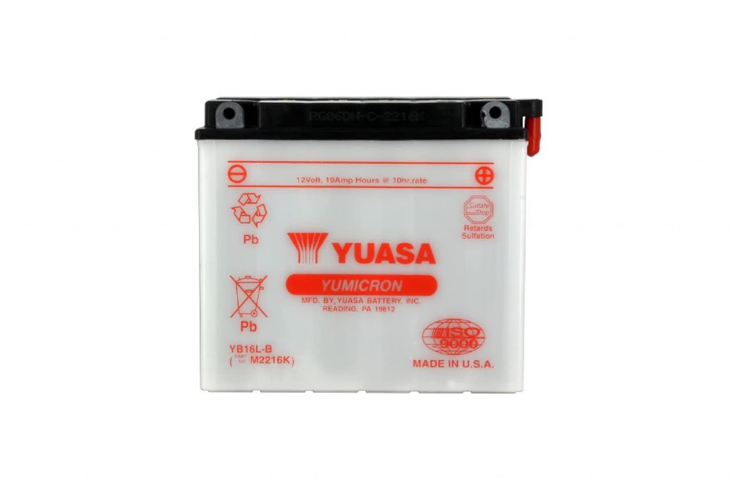 YUASA BATTERY YB16L-B open without acid