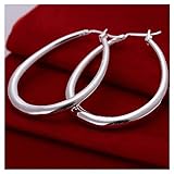 NYKKOLA 925 Sterling Silver Fashion Classic Big Hoop Drop Dangle Earring