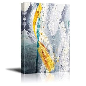 Canvas Wall Art - Abstract Oil Painting Style Texture - Giclee Print Gallery Wrap Modern Home Art Ready to Hang - 12x18 inches