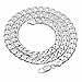 8mm Solid 925 Sterling Silver Beveled Curb Link Italian Crafted Chain + Microfiber Jewelry Polishing Cloth