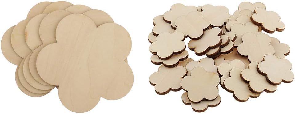 Amazon ウッド タグ 木片 花形 工芸 趣味 テーブル番号 看板作り 小道具 ぶら下げ Diy 約35個 ホビー用素材 通販
