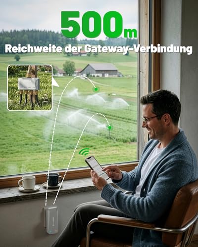 Unistyle Irrigation Computer WLAN 4 Outputs | New Edition 2026 - App Control, 5 Watering Plans, Precise Control, Alexa Voice Control, Automatic Watering for Garden & Plants