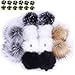 DIY 12pcs Faux Fur Pom Pom Ball for Knitting Hat with Snap Button, Beanie Hat Fur Ball, Attachable Pompom Ball, Work Great with Knitting Loom