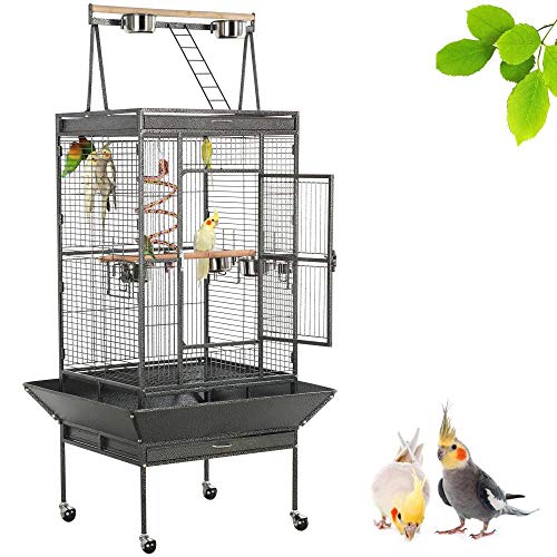 Yaheetech 68-inch Large Bird Cage for African Grey Amazon Parrot with Play Top