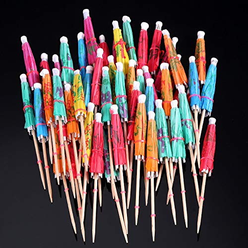 Boao 288 StückeCocktail Regenschirm Picks Getränk Picks Cocktail Sonnenschirme Assorted Regenschirm Sonnenschirm Papier… – Bild 6