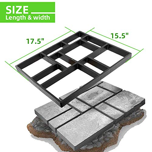CJGQ 17.5"x15.5"x1.5" Walk Path Maker Reused Concrete Molds Pathmate