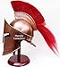 Hanzlacollection Medieval Armor King Leonidas Greek Spartan 300 Roman Helmet on Wooden Stand