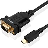 OIKWAN USB Type C to RS232 DB9 Serial Port Adapter Cable, FTDI Chipset, Supports Windows 11, 10, 8, 7 and Mac Linux