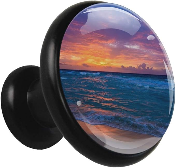 Perillas de escritorio Puesta De Sol, Playa De Arena, Océano Perillas y