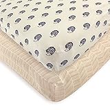 Touched by Nature Organic Fitted Crib Sheets, 2 Pack