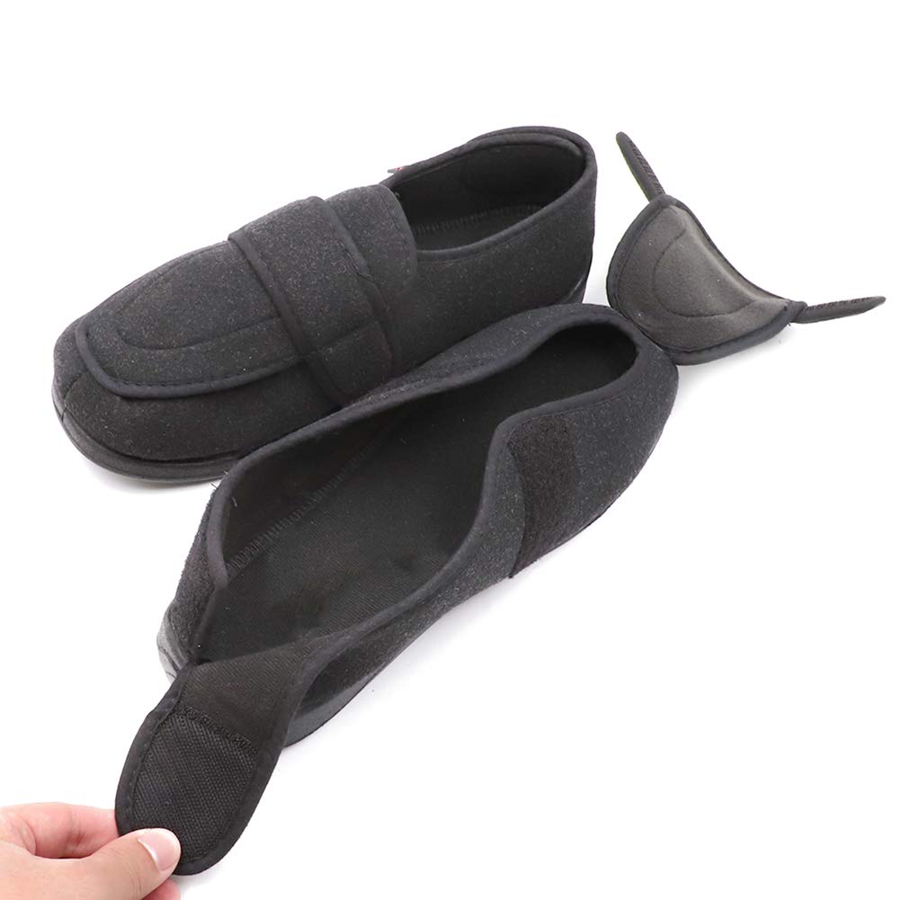 Men's Extra Wide Width Diabetic Recovery Slippers, Adjustable Closures