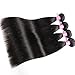 VRBest Hair Virgin Brazilian Straight Human Hair Extensions 3 Bundles Unprocessed Brazilian Virgin Hair Weave Bundles Natural Black Color (14 16 18)