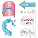 LUOEM Unicorn Photo Booth Props Unicorn Party Supplies Funny Rainbow Unicorn Pegasus Photo Props for Unicorn Baby Shower Birthday Party Decoration Favors Supplies 30-Pack