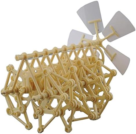 CHHR Wind Powered DIY Walking Walker Wind-powered Animaris Ordis Parvus Strandbeest Model Robot (Beige)