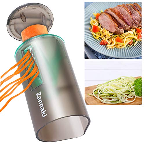 Handheld Spiral Slicer(2nd Generation) - FDA Certified & All-round Protection Detachable Clear Heavy Duty Compact Veggie Spiral Cutter,Easy-Use Vegetable Zucchini Pasta Spaghetti Maker - Thumbnail 5