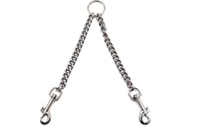 DIKACA Double Stainless Iron Chain Pet Pulling Rope for Dogs and Puppies with Fit and Sturdy Design