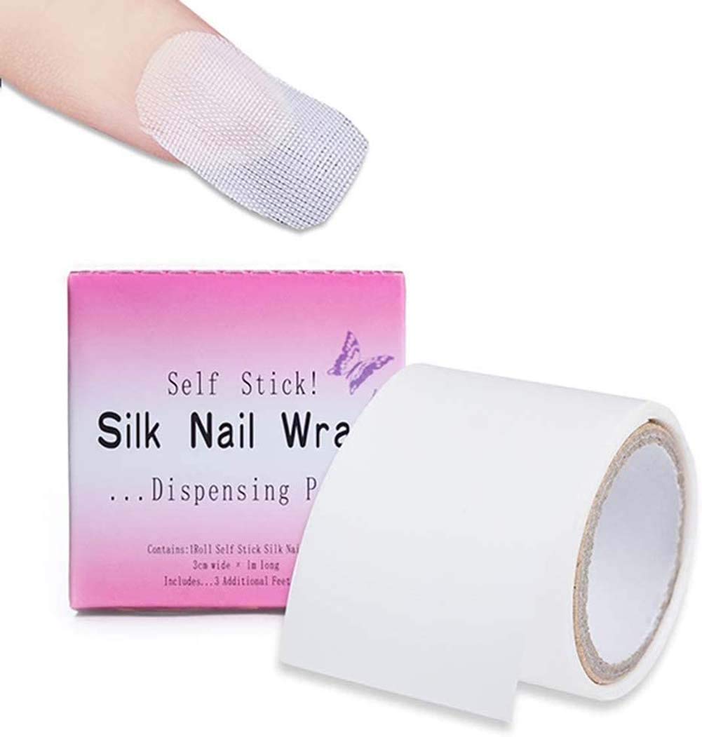 Photo 1 of 1 Roll Nail Repair Fiberglass Silk Wrap Self Adhesive Anti Damage DIY Strong Protect Reinforce Extension Sticker,Nail Repair Reinforce Nail Protector Nail Art Tool for Home Use or Salon