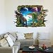 RRRLJL 3D Jurassic Park Dinosaur Wall Art Decor Home Wall Decal Sticker for Kids Children Room(35.2" × 23")