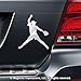 Softball Pitcher Car Magnet Chrome