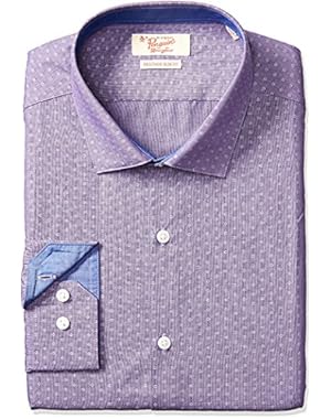 Men's Slim Fit Denim Neat Dobby Dress Shirt