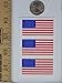 3 - Old Glory Hard Hat/Helmet Stickers 1