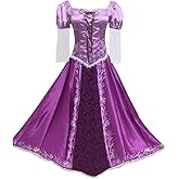 Hotcostyle Purple Dress Halloween Cosplay Costume Princess Lepe Dress Purple Magic Dress