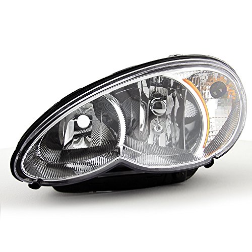 For 06-10 PT Cruiser Chrome Housing Replacement Headlights Headlamps LH+RH Set Pair Left+Right