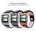 UMTELE Compatible for Fitbit Ionic Band, Two-Toned Perforated Strap Breathable Accessory Wristband with Quick Lock&Release Buckle Replacement for Fitbit Ionic Smart Watch, Small, Blue/Pink