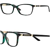 Versace VE3186 Non-Polarized Glasses for Women - Butterfly Acetate Frame with Temples, eShades Eyewear Kit Included
