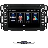 Android 10 Car Stereo DVD Player for GMC Chevy Silverado 1500 2012 GMC Sierra 2011 2010 7 inch Quad Core Double Din in Dash T