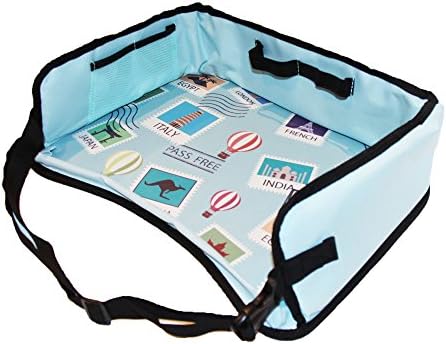 MP Kids Travel Tray - Portable Snack and Activity Lap Table for Carseat or Booster Seat - Perfect for Feeding Toddlers and Childrens Activities while Traveling in the Car - Now features Anti-Spill Lip