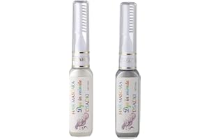 DSADKI Temporary Hair Color Mascara Washable Hair Dye Stick Non-toxic Instant Hair Chalk Dye for Girls Women (White+Silver gray)