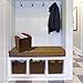 Sorbus Foldable Storage Cubes - 6 Fabric Baskets for Organizing Pantry, Closet, Shelf, Nursery, Playroom, Toy Box, Cubby -11 Inch Dual Handle Collapsible Closet Organizers and Storage Bins (Chocolate)