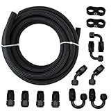 Fuel Line Kit 1/2" 8AN 20FT Hose Nylon Stainless