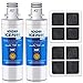 GOLDEN ICEPURE ADQ74793501 Replacement for LT1000P, ADQ747935, LMXS28626D, LMXS30796S Refrigerator, Kenmore 469980, ZWFL7-RF300, AQF-LT1000P Water Filter and Air Filter LT120F, 2PACK