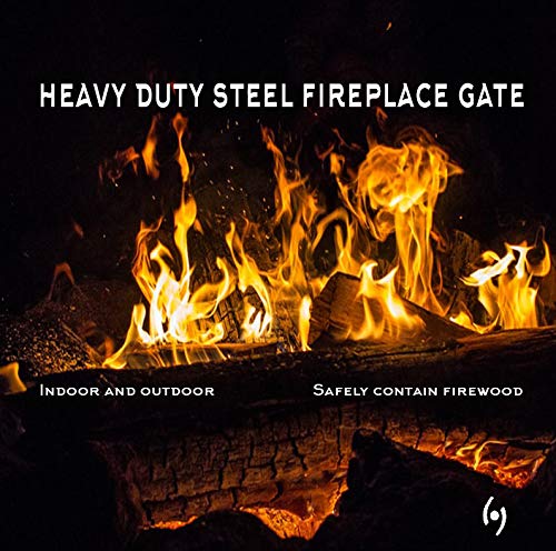 LYTIO Heavy Duty Fireplace Log Grate with Solid Steel Bars for Chimney and Wood Stove | for Indoor and Outdoor Fire Place Kindling Tools Pit| Firewood Burning Rack Holder Black 23 inches Wide