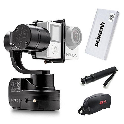 Zhiyun Rider-M Wearable 3-Axis Brushless Handheld Gimbal Stabilizer for Gopro Camera - Brushless Servo Motor, Wireless APP/Bluetooth Remote Control, Hand Adjustable Angle and 3.5mm AV Output Port