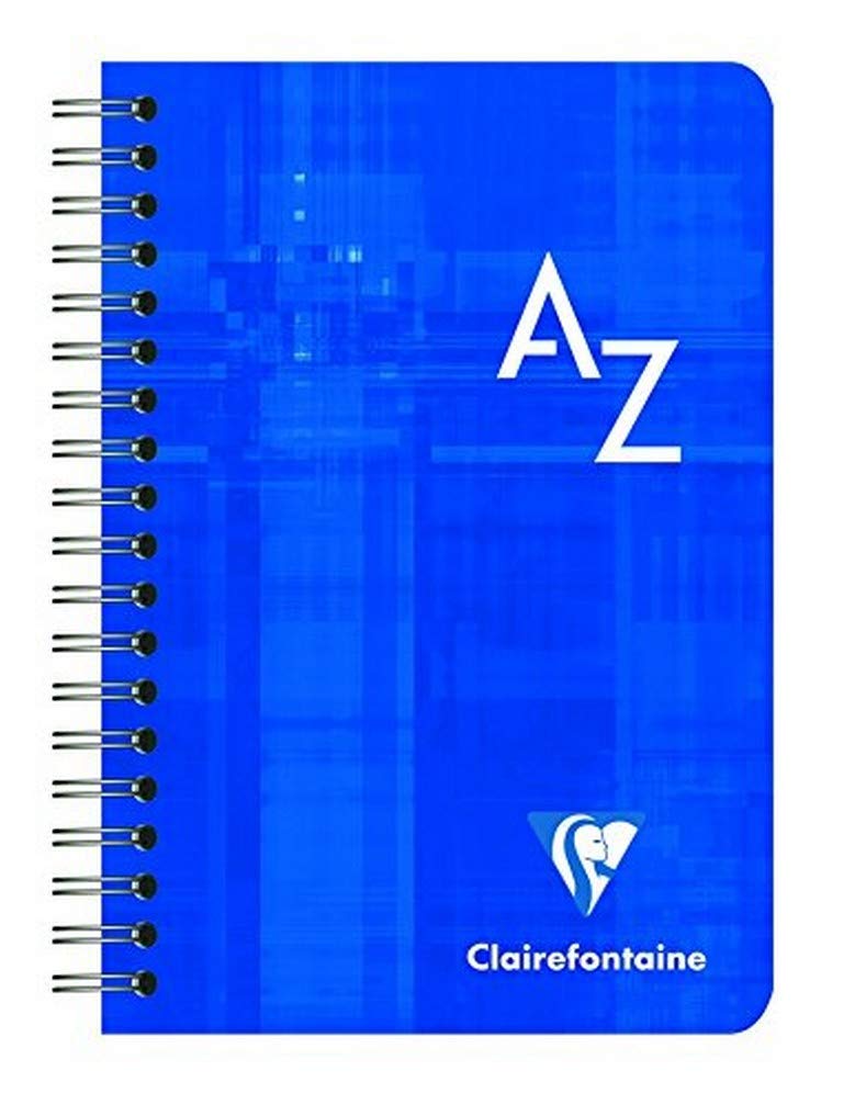 Clairefontaine 668599AMZC - Set of 2 Spiral Index - Size: 9x14 cm - 100 Small Squares Pages - White Paper 90 g - Laminated Card Cover - Random Colours