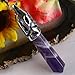 Top Plaza 1pc Genuine Amethyst Crystal Reiki Hexagonal Healing Pendant for Necklace Making,2.28''