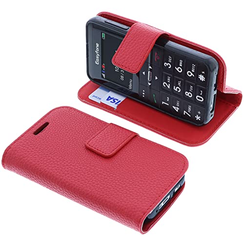 foto-kontor Cover compatible with Easyfone Prime-A7 book-style red case