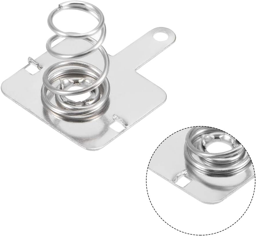 sourcing map 50 works AA Battery Positive Negative Conversion Spring Contact Nickeling Plate 13.5mmx11.5mm - Image 4