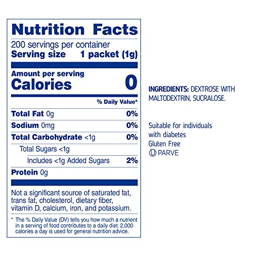 image for SUGARLY SWEET Zero Calorie Sweetener Packets with Sucralose, Sugar Sub