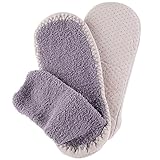 Comfortable Non-Confining Men's Moccasin Slipper Socks With Non Skid Soles ()