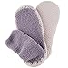 Home-X Man Adult Soft Knit Gripper, Non Skid Slippers. One Size Fits All. 9-12 Gray.