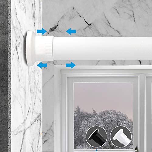 Prodigen Tension Curtain Rod,No Drilling Adjustable Tension Rod for