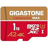 【5-Years Data Recovery】 GIGASTONE 1TB Micro SD Card, 4K Camera Pro MAX, 4K Video Recording for GoPro, DJI, Drone, R/W up to 1