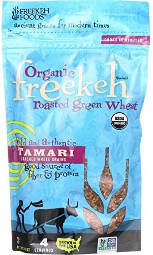 Freekeh Foods Roasted Green Wheat - Organic - Freekeh - Ancient Grain - Tamari - 8 oz - case of 6 - 95%+ Organic - Dairy Free - Vegan by Freekeh Foods