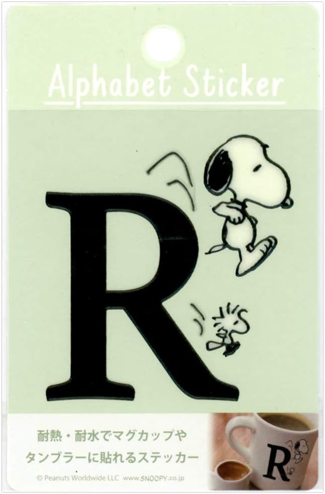 Amazon Co Jp スヌーピー ステッカー 耐熱耐水イニシャルステッカー アルファベット R ピーナッツ おもちゃ